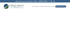 Desktop Screenshot of greatsmilesdental.com